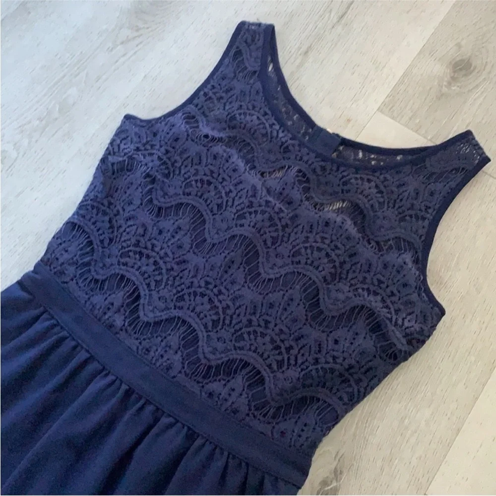 Lilly Pulitzer Rhea Fit and Flare Blue Lace Dress Size Medium - Picture 4 of 5